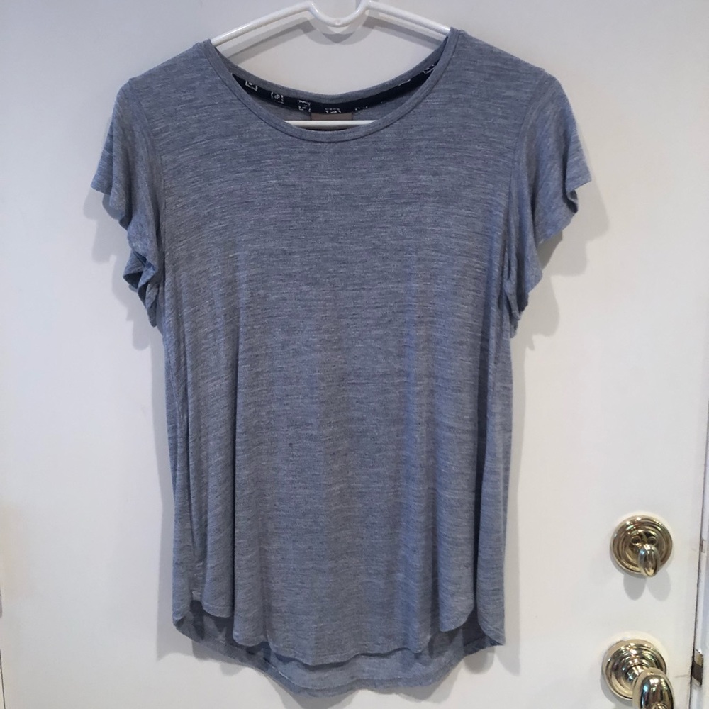 Dolan left coast (Anthropologie) super soft gray t shirt with flutter sleeves.